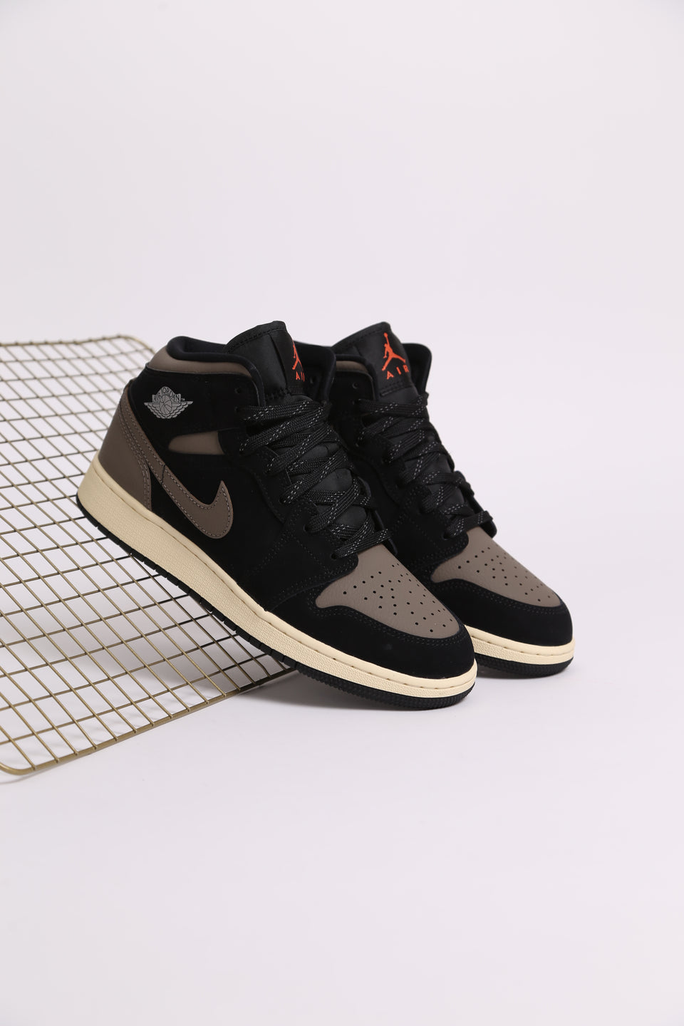 Air Jordan 1 Mid SE GS - Black Olive Grey