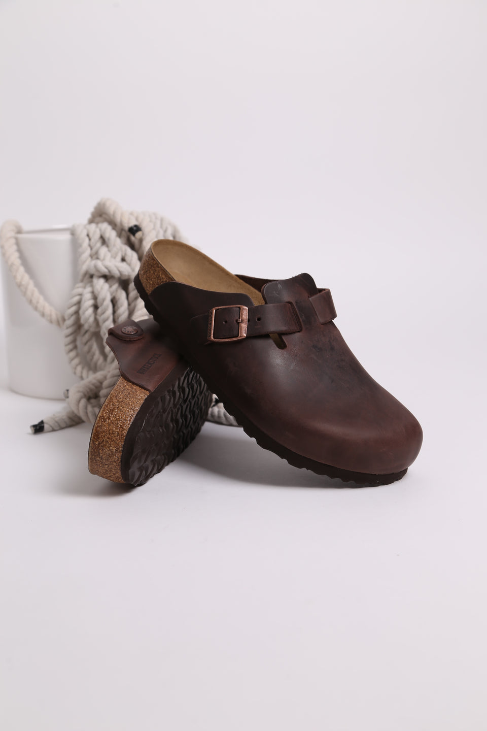 Birkenstock Boston BS Regular Fit - Habana Oiled Leather