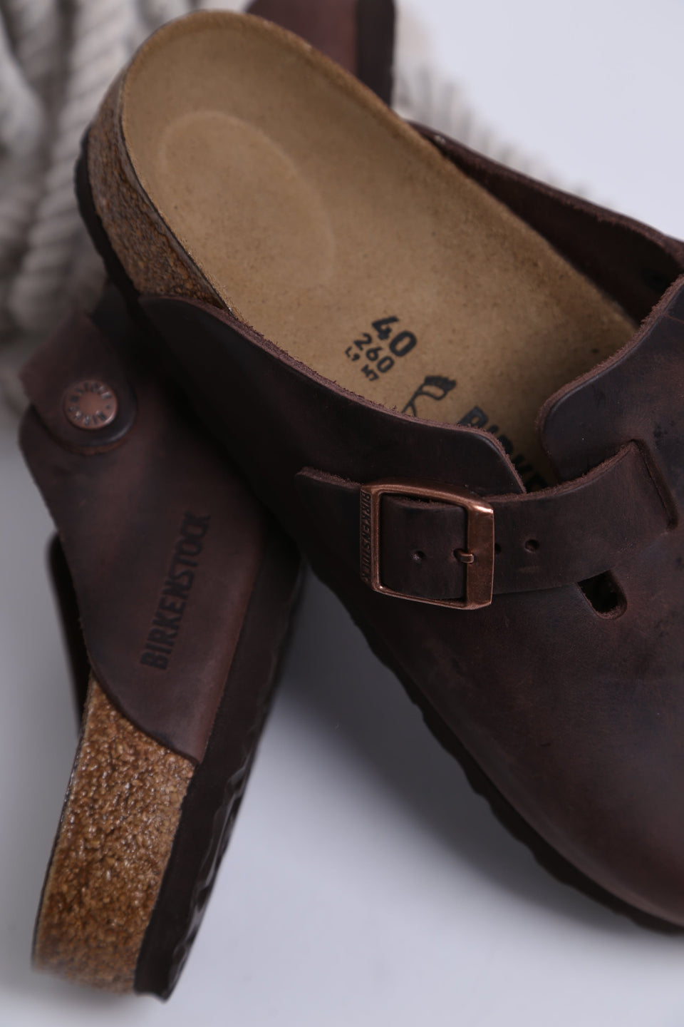 Birkenstock Boston BS Regular Fit - Habana Oiled Leather