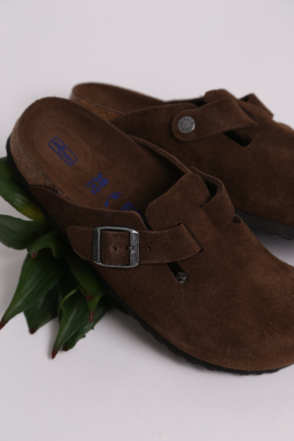 Birkenstock Boston BS Soft Bed Narrow Fit - Carafe Suede
