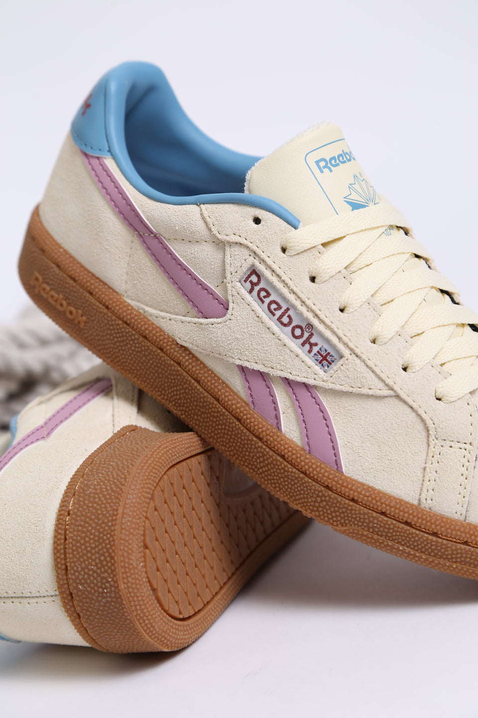 Reebok Club C Grounds UK Femme - Aged Beige Berry Chill
