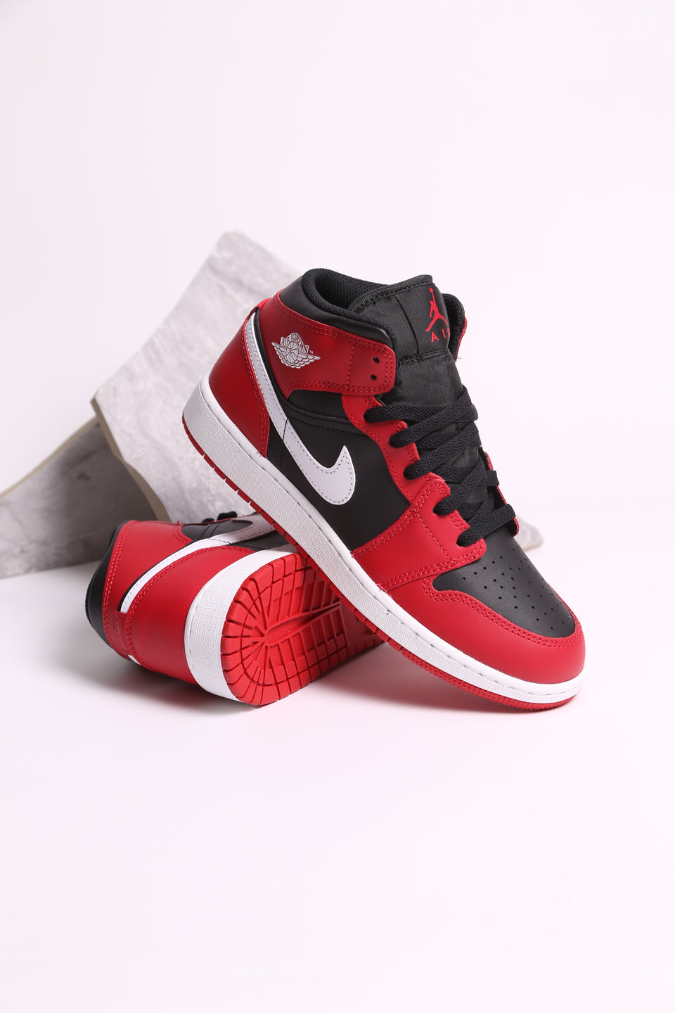 Air Jordan 1 Mid Wings GS (YOUTH) - Gym Red