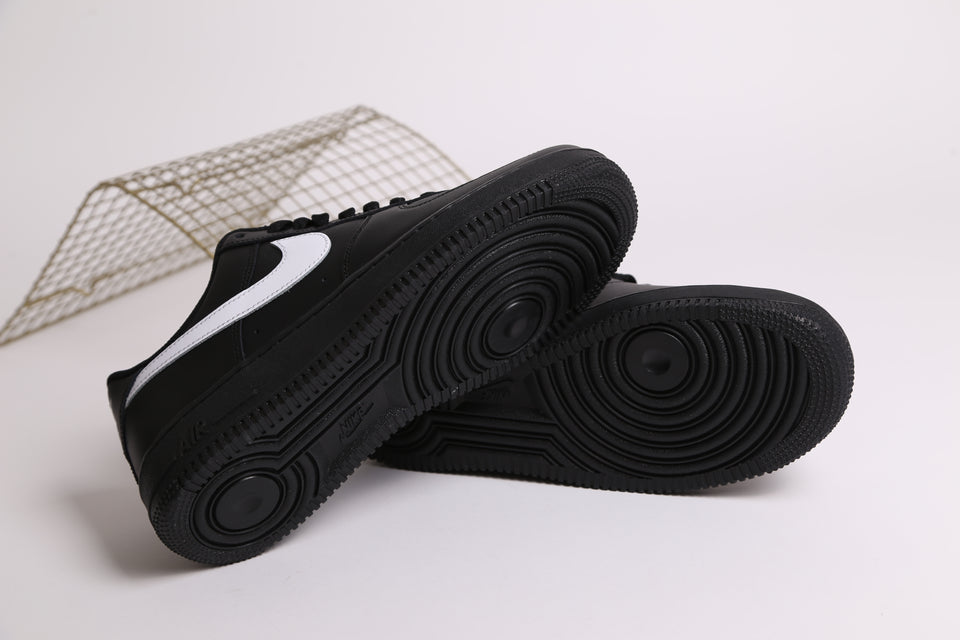 Nike Air Force 1 07'  - Black White Swoosh