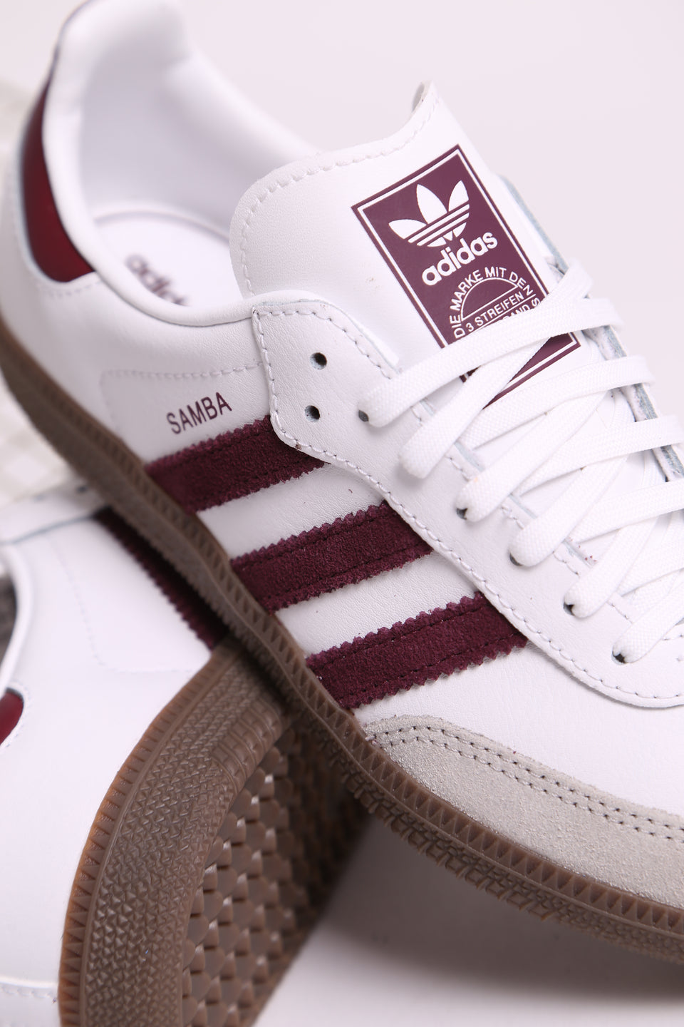 Adidas Samba  C - White Maroon Gum