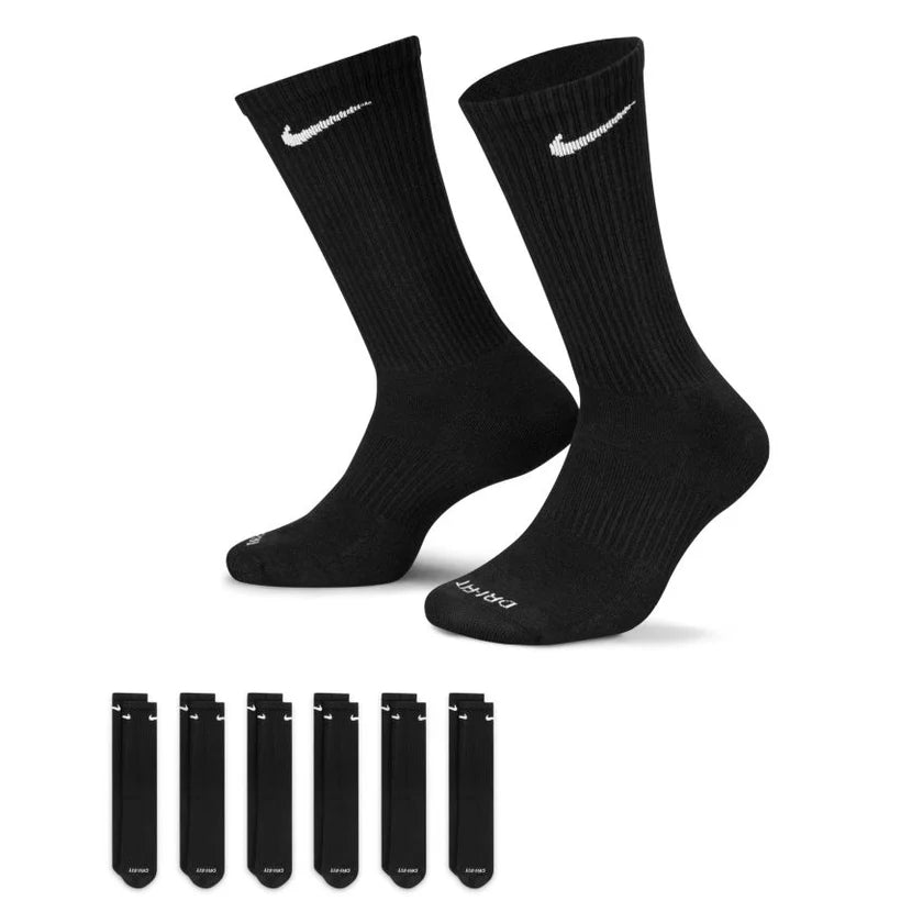 Nike Everyday Plus Cushioned Crew 6 Pack Socks - Noir