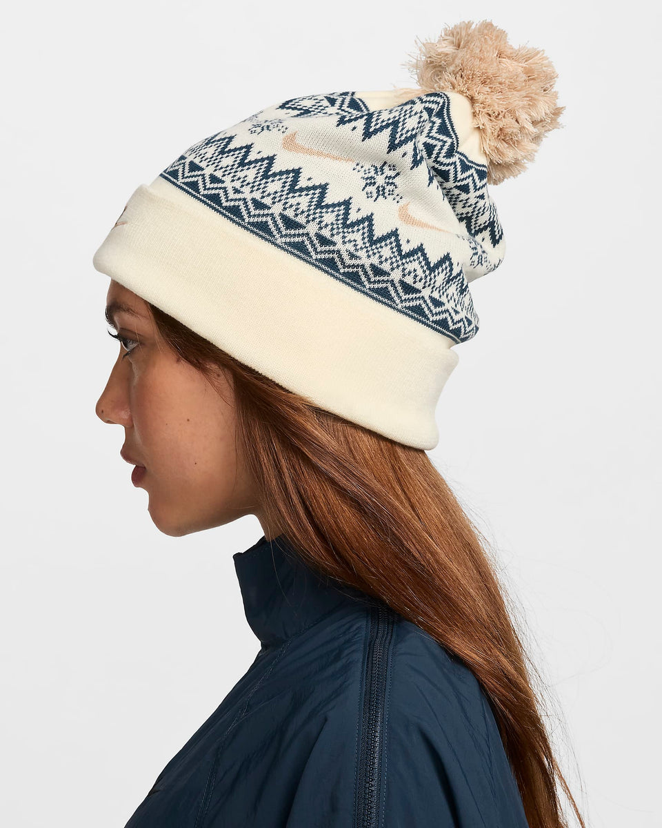 Nike Peak Fair Isle Beanie - Coconet Milk