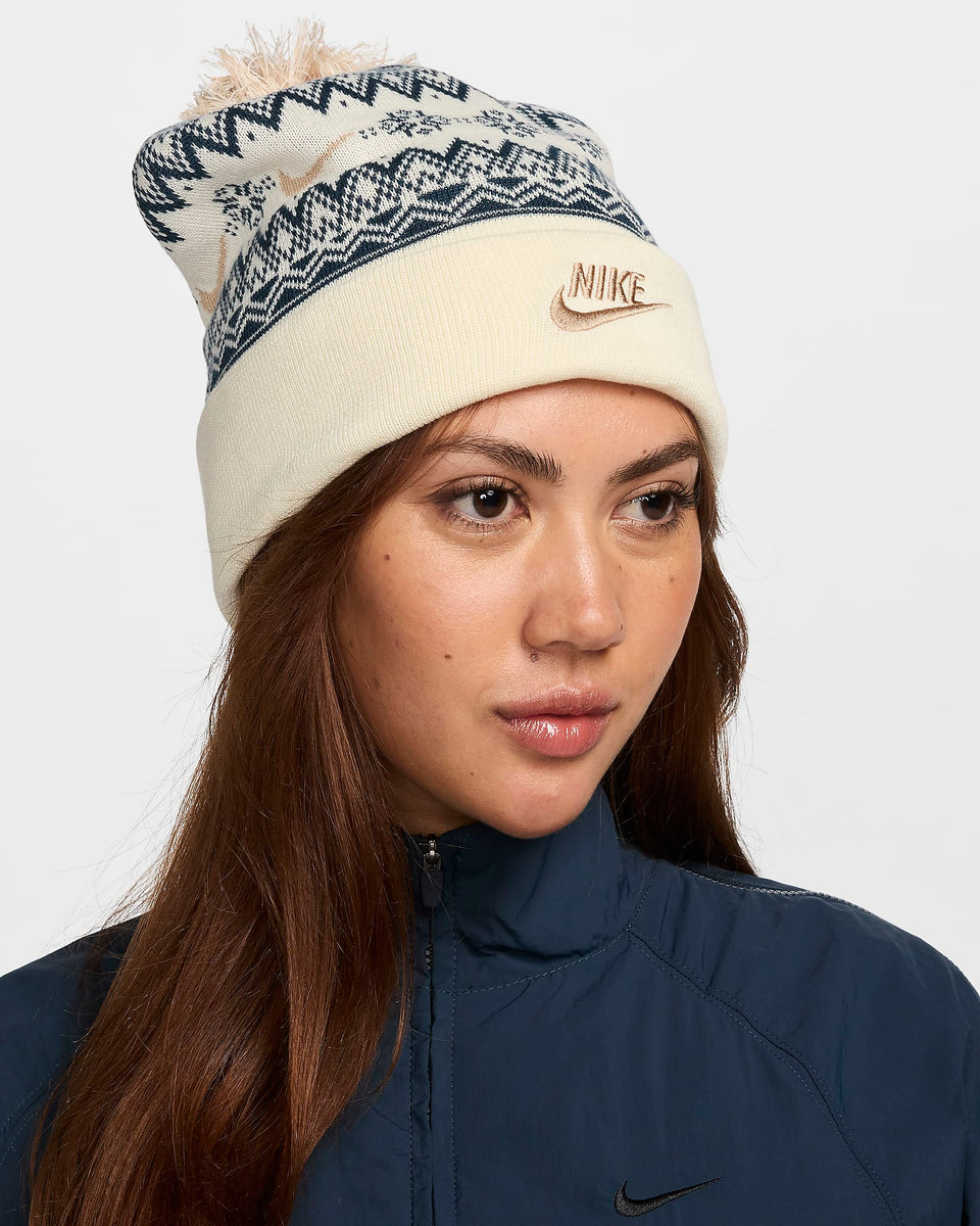 Nike Peak Fair Isle Beanie - Coconet Milk