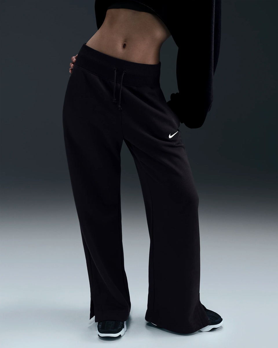 Nike Women's High-Waisted Wide-Leg Tracksuit - Noir