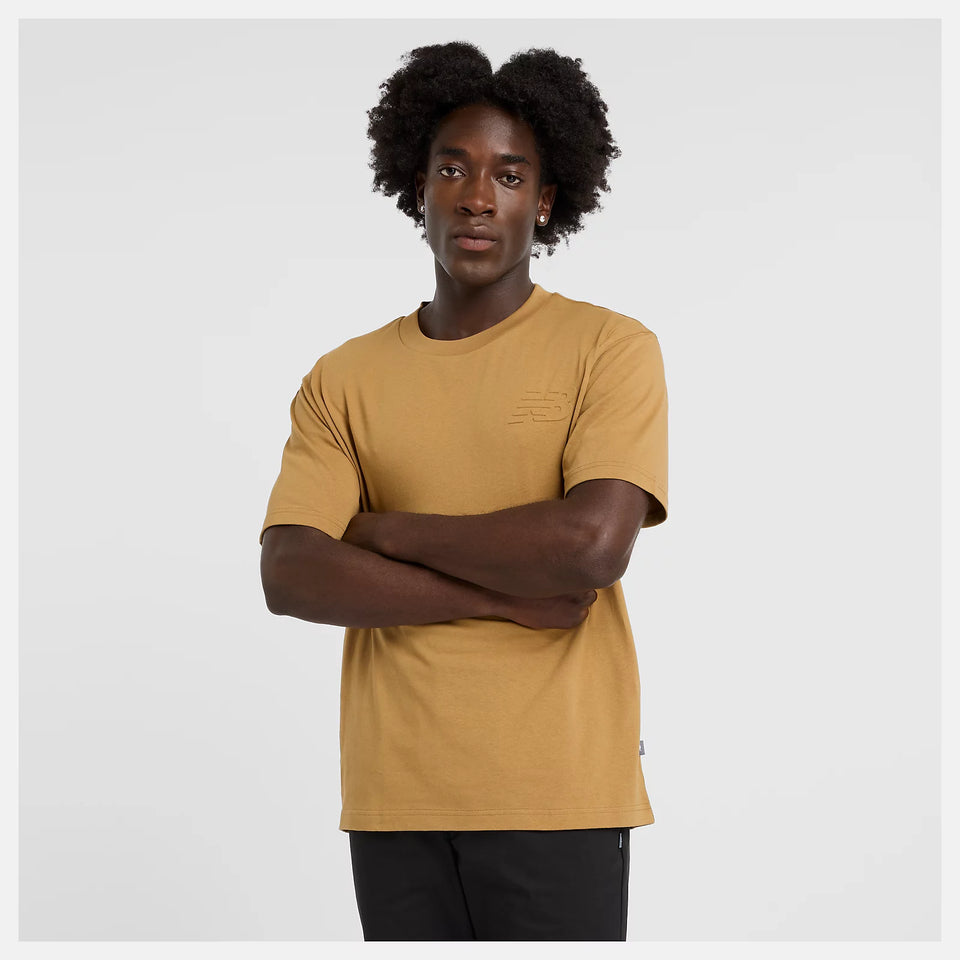 New Balance Embossed Logo Jersey Tee - Brun