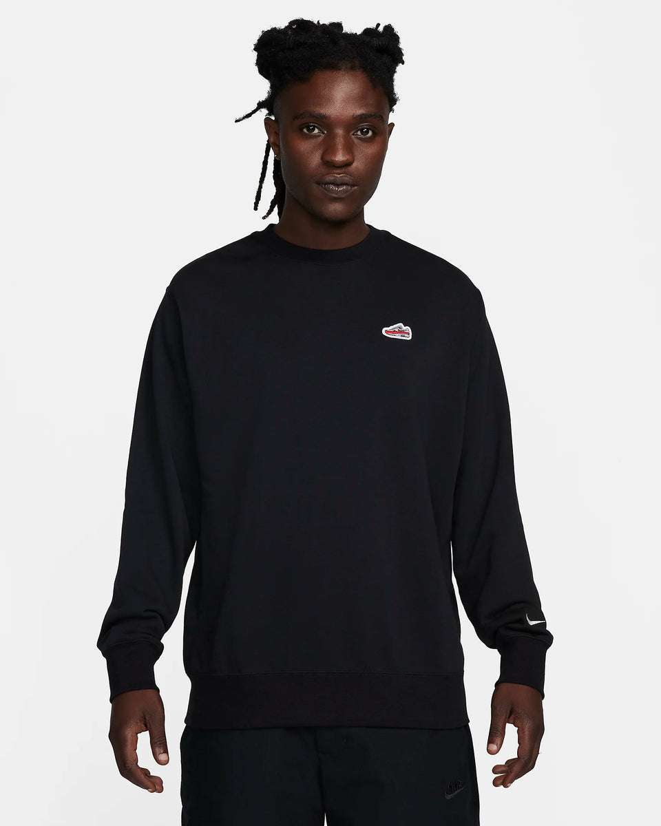 Nike Sportswear French Terry Crew-Neck Sweatshirt - Black