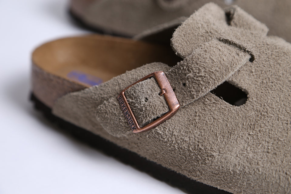 Birkenstock Boston BS Soft Footbed Narrow Fit - Taupe