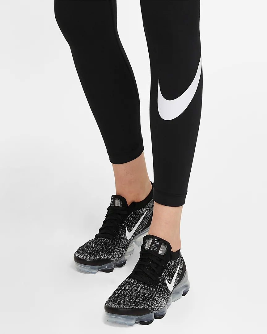 Nike Sportswear Essential Mid-Rise Swoosh Leggings - Noir